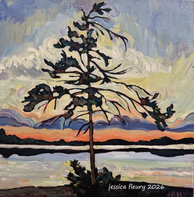 Tree @ Charleston Lake (unavailable) 16 x 16 Acrylic on Canvas
